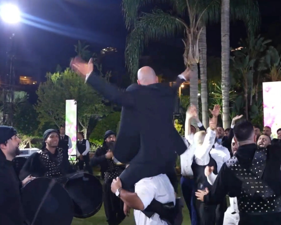 Full Black Baalbake Groom Entrance