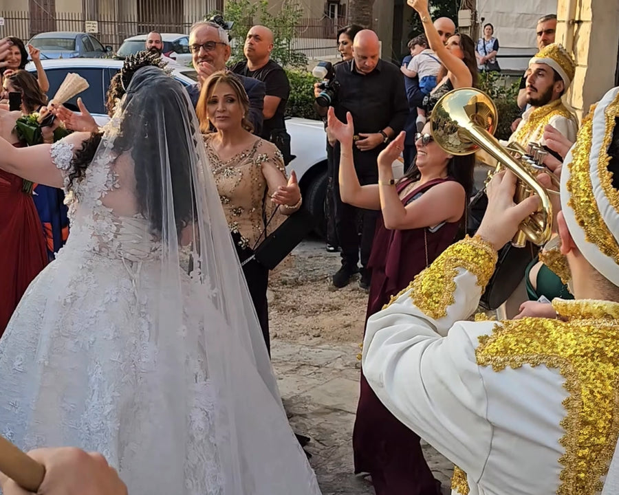 White & Gold Lebanese 1